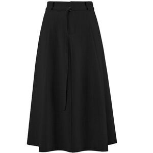 INSPIRE CHIC -  Women's Elastic High Waist Maxi A-Lin Black